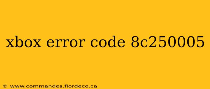 xbox error code 8c250005