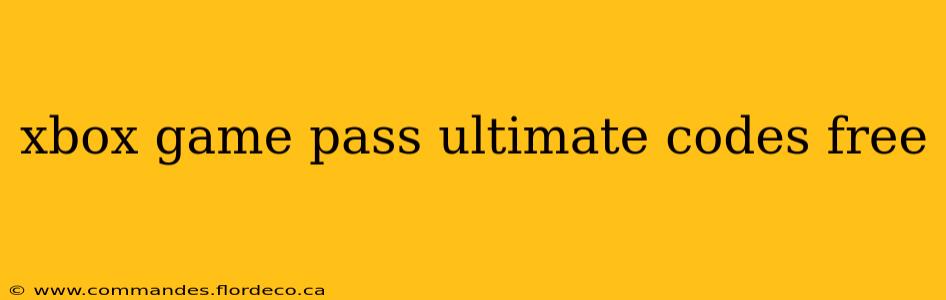 xbox game pass ultimate codes free