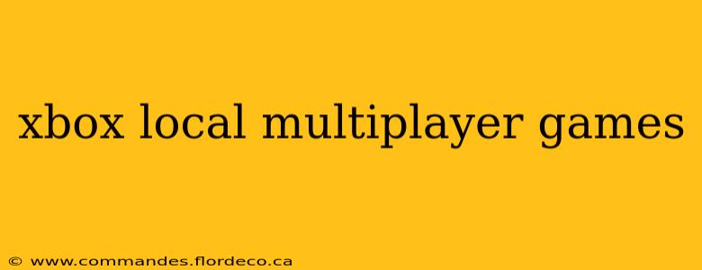 xbox local multiplayer games