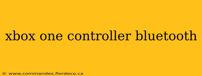 xbox one controller bluetooth